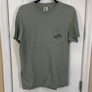 Comfort Colors Sage Green Pocket Tee